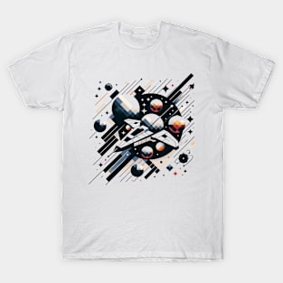 Retro Space Cosmic Geometry: Celestial Harmony T-Shirt